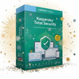 Antivírus Kaspersky Total Security 2025 - 1 ano - 1 dispositivo